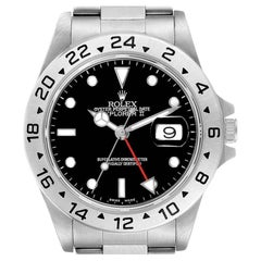 Rolex Explorer II Black Dial Automatic Steel Mens Watch 16570 Box Papers