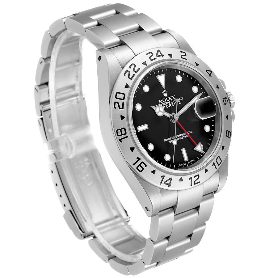Rolex Explorer II Black Dial Automatic Steel Men's Watch 16570 In Excellent Condition For Sale In Atlanta, GA