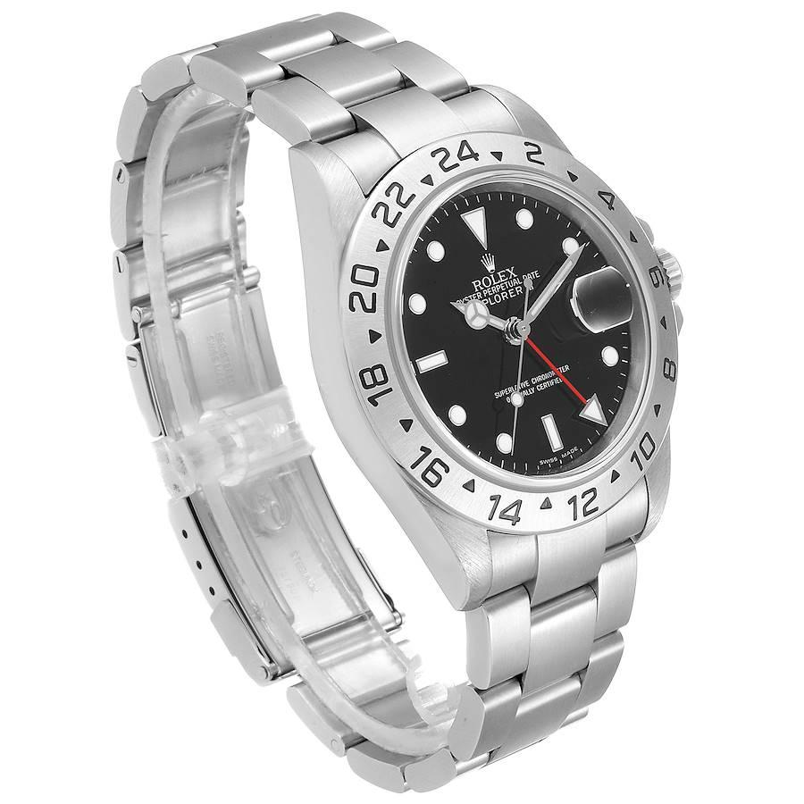 Rolex Explorer II Black Dial Automatic Steel Men's Watch 16570 In Excellent Condition For Sale In Atlanta, GA