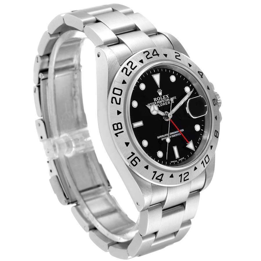Rolex Explorer II Black Dial Automatic Steel Mens Watch 16570 at 1stDibs
