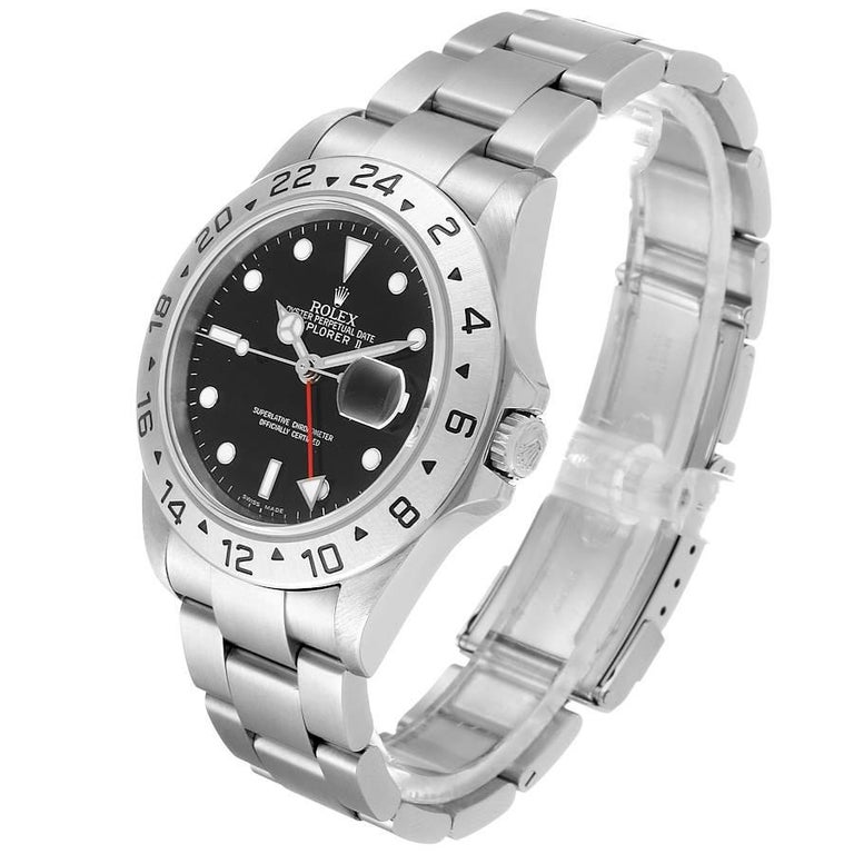 Rolex Explorer II Black Dial Automatic Steel Men's Watch 16570 For Sale ...
