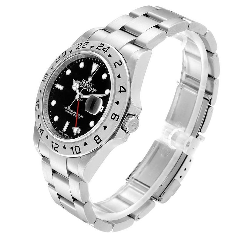 Rolex Explorer II Black Dial Automatic Steel Men's Watch 16570 For Sale ...