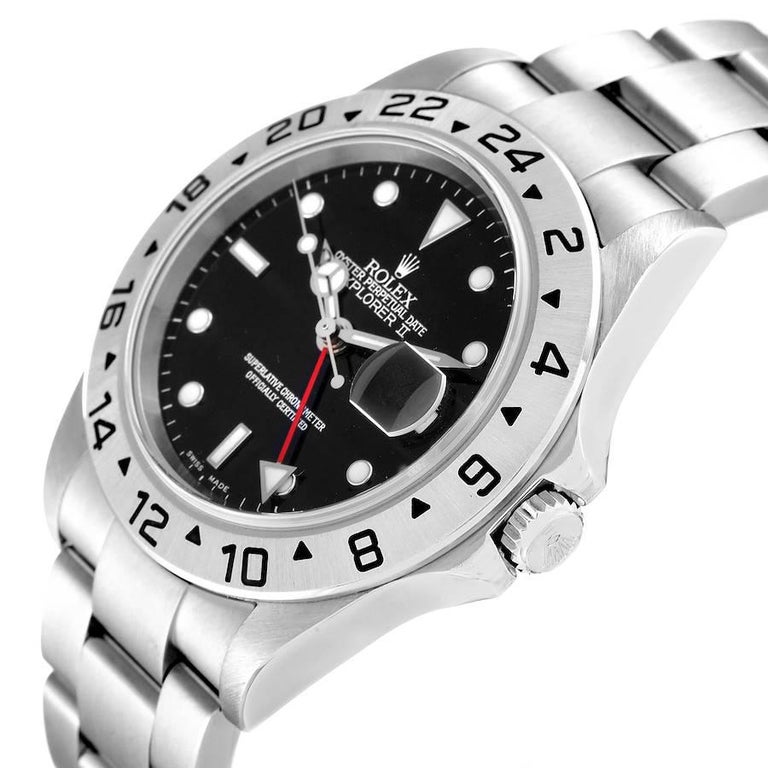 Rolex Explorer II Black Dial Automatic Steel Mens Watch 16570 For Sale 1