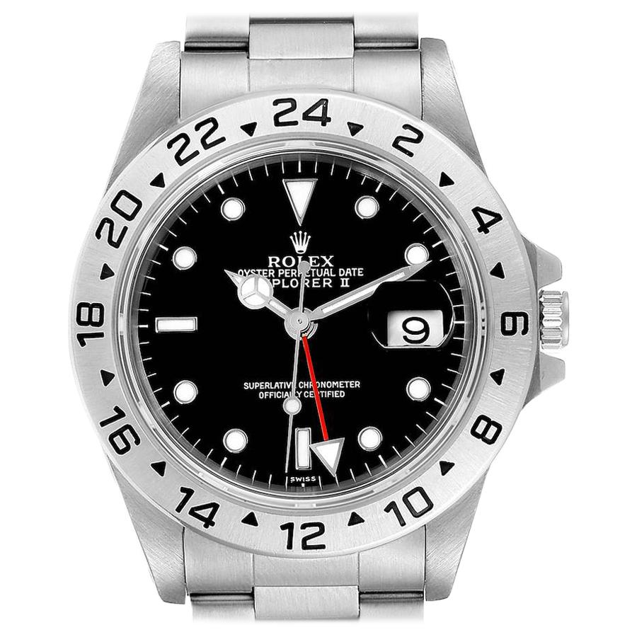 Rolex Explorer II Black Dial Automatic Steel Men’s Watch 16570 For Sale