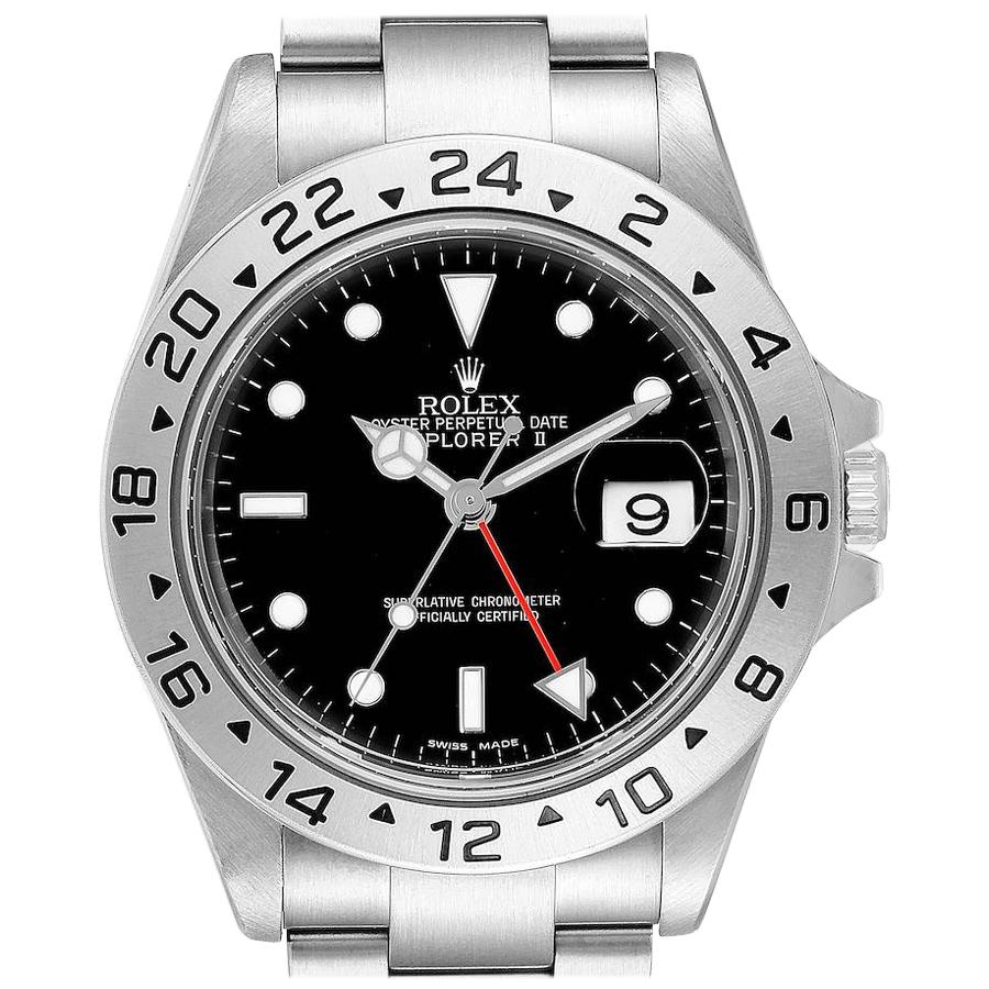 Rolex Explorer II Black Dial Automatic Steel Men's Watch 16570 For Sale