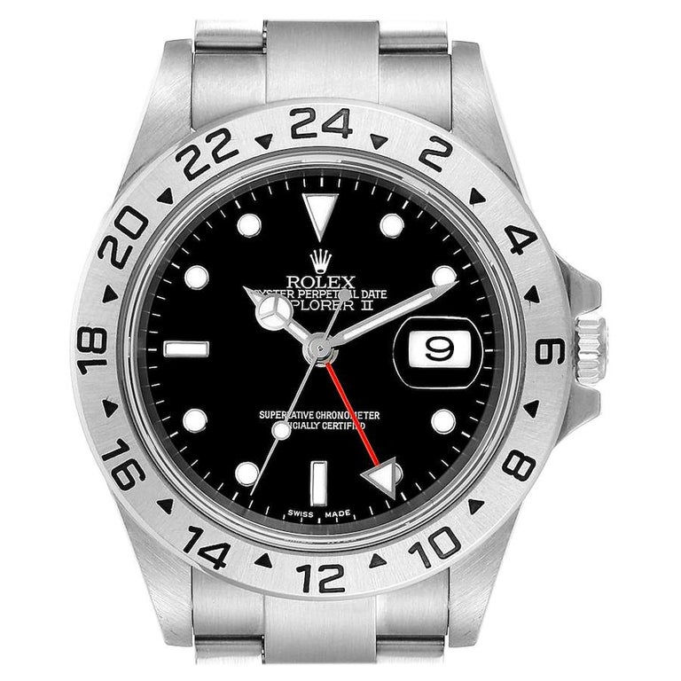 Rolex Explorer II Black Dial Automatic Steel Men's Watch 16570 For Sale ...