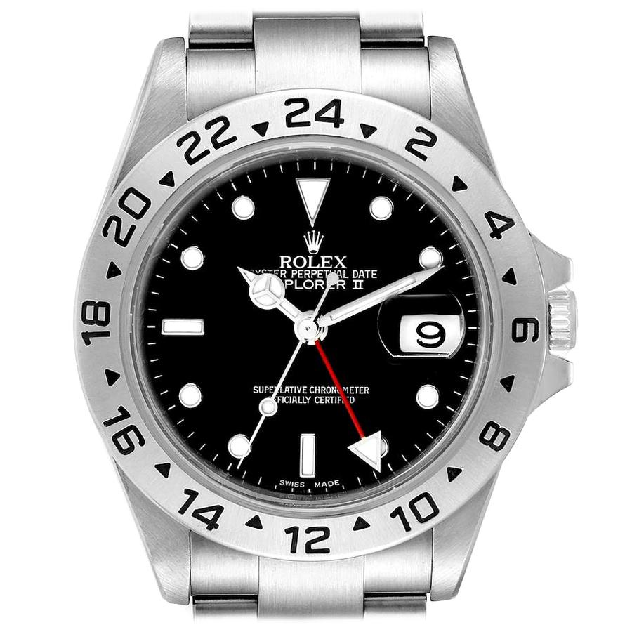 Rolex Explorer II Black Dial Automatic Steel Mens Watch 16570 For Sale