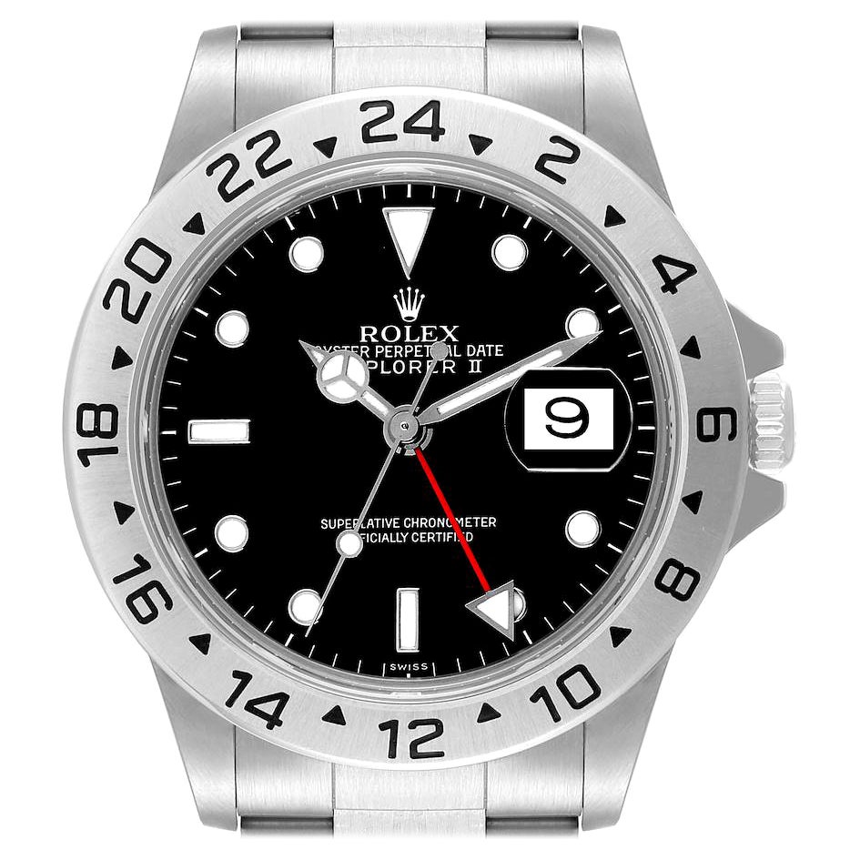 Rolex Explorer II Black Dial Automatic Steel Mens Watch 16570