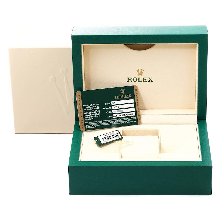 Rolex Explorer II Black Dial Parachrom Hairspring Mens Watch 16570 Box Card For Sale 8