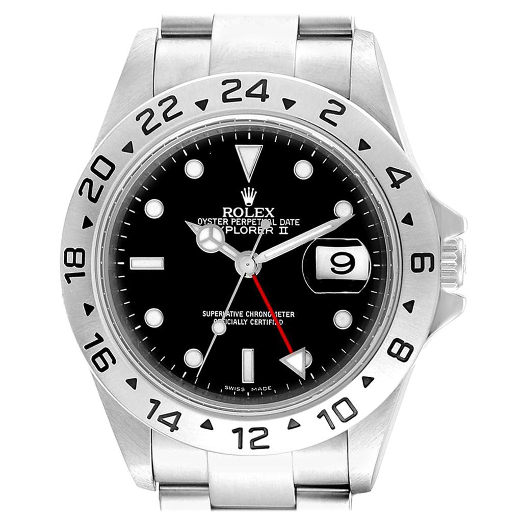 Rolex Explorer II Black Dial Parachrom Hairspring Men's Watch 16570 For Sale