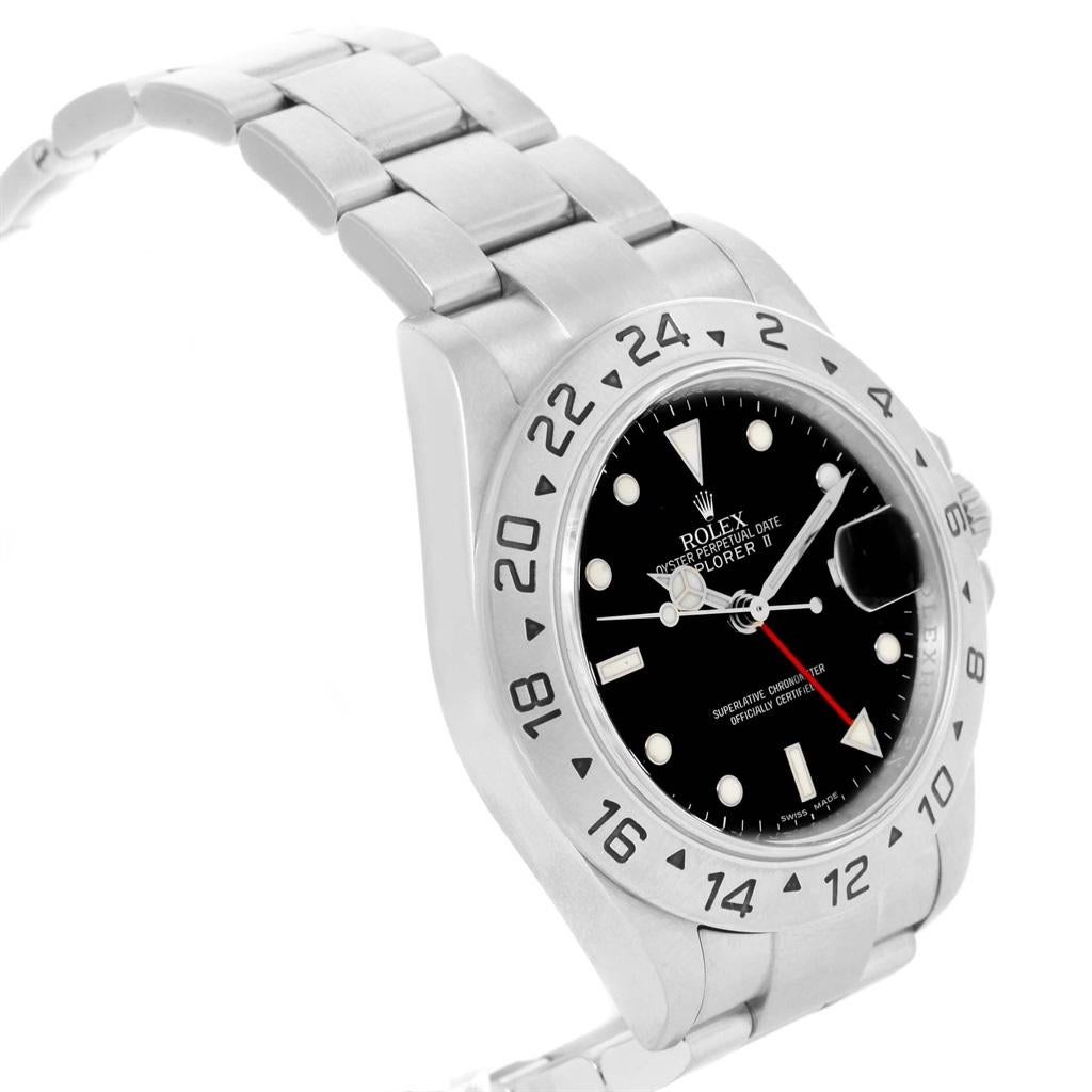 Rolex Explorer II Black Dial Parachrom Hairspring Watch 16570 Box For Sale 3