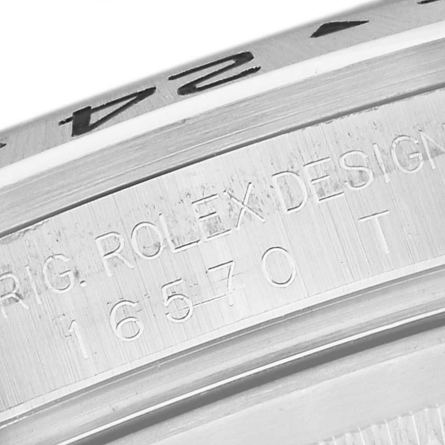 Rolex Explorer II Black Dial Steel Mens Watch 16570 Box Papers In Excellent Condition In Atlanta, GA