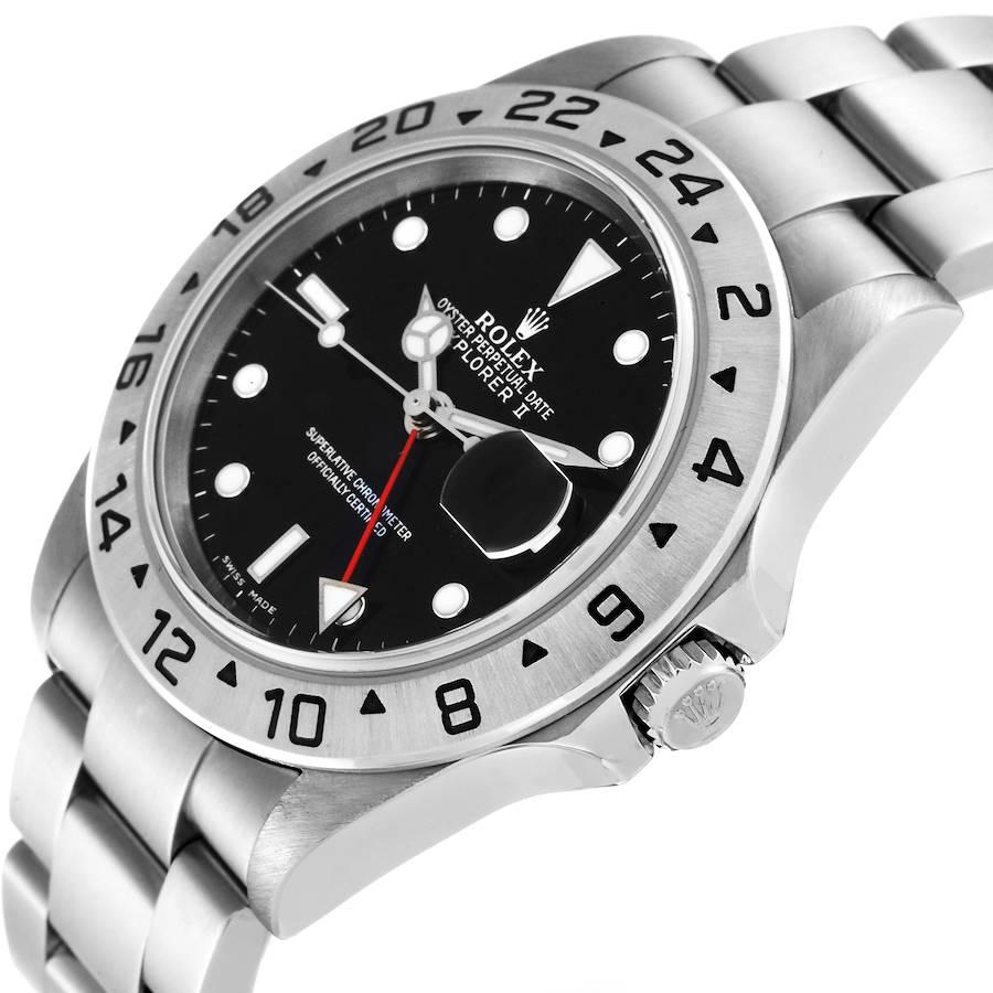 Rolex Explorer II Black Dial Steel Mens Watch 16570 Box Papers For Sale ...