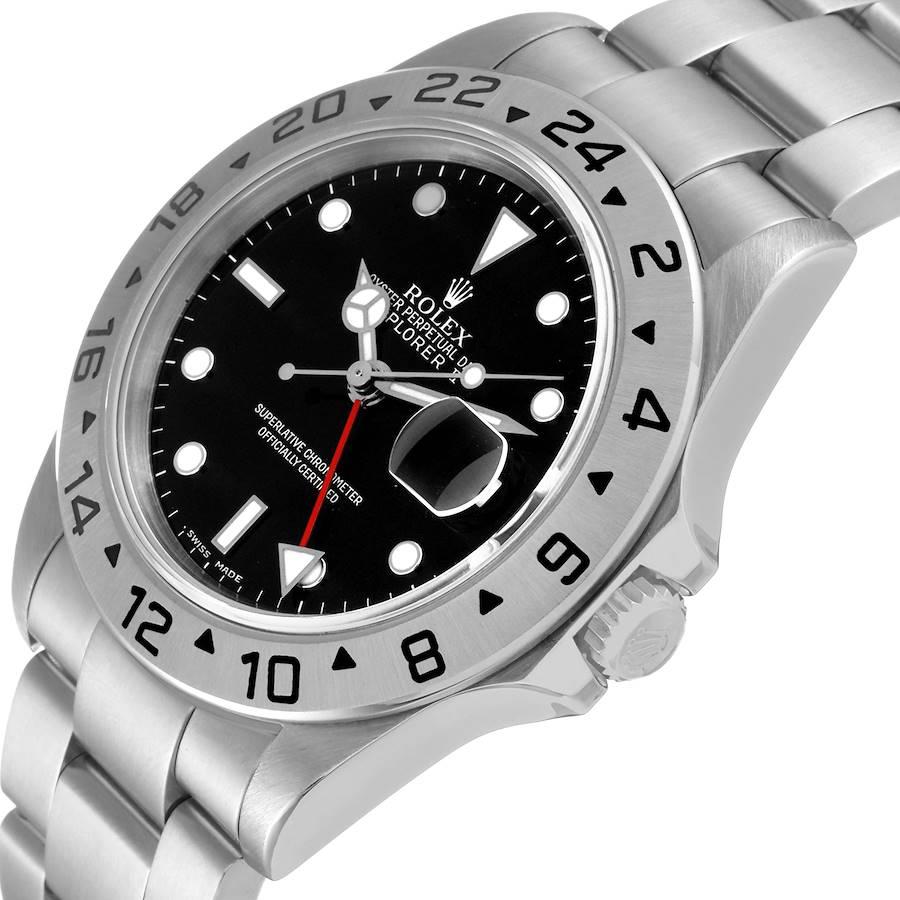 Rolex Explorer II Black Dial Steel Mens Watch 16570 Box Papers For Sale ...