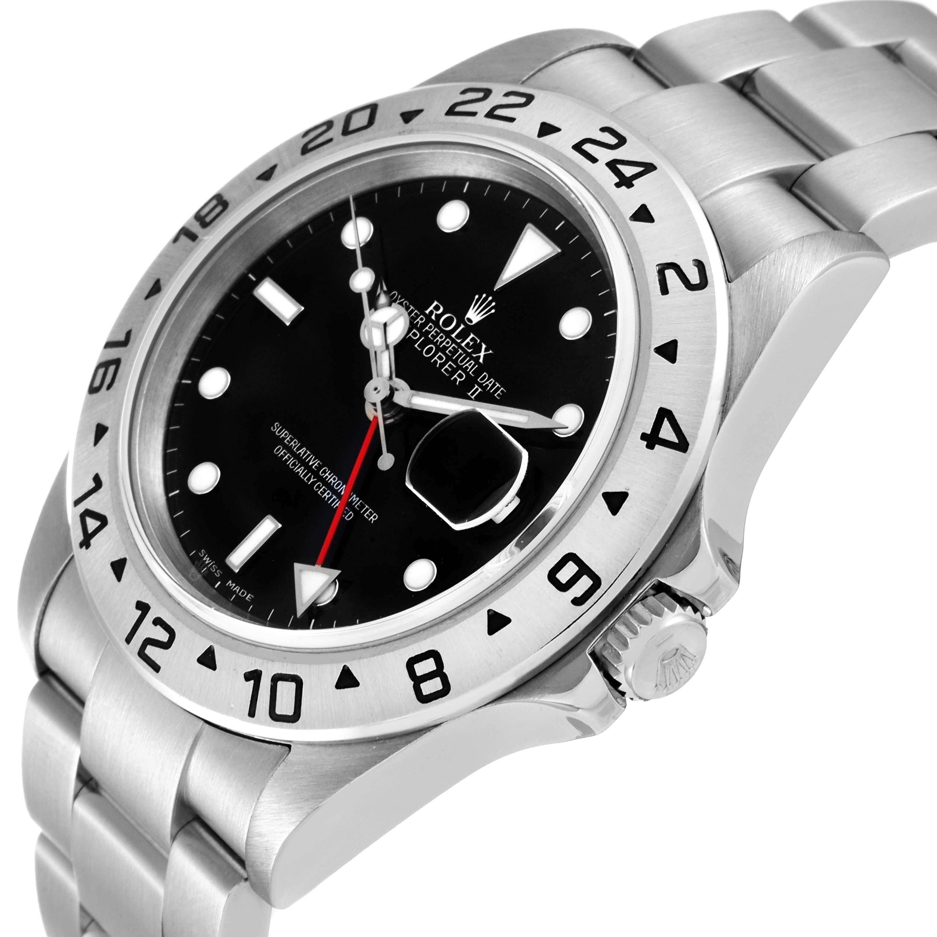 Rolex Explorer II Black Dial Steel Mens Watch 16570 Box Papers 5