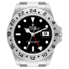 Rolex Explorer II Black Dial Steel Mens Watch 16570 Box Papers