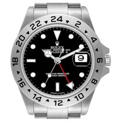 Rolex Explorer II Black Dial Steel Mens Watch 16570 Box Papers