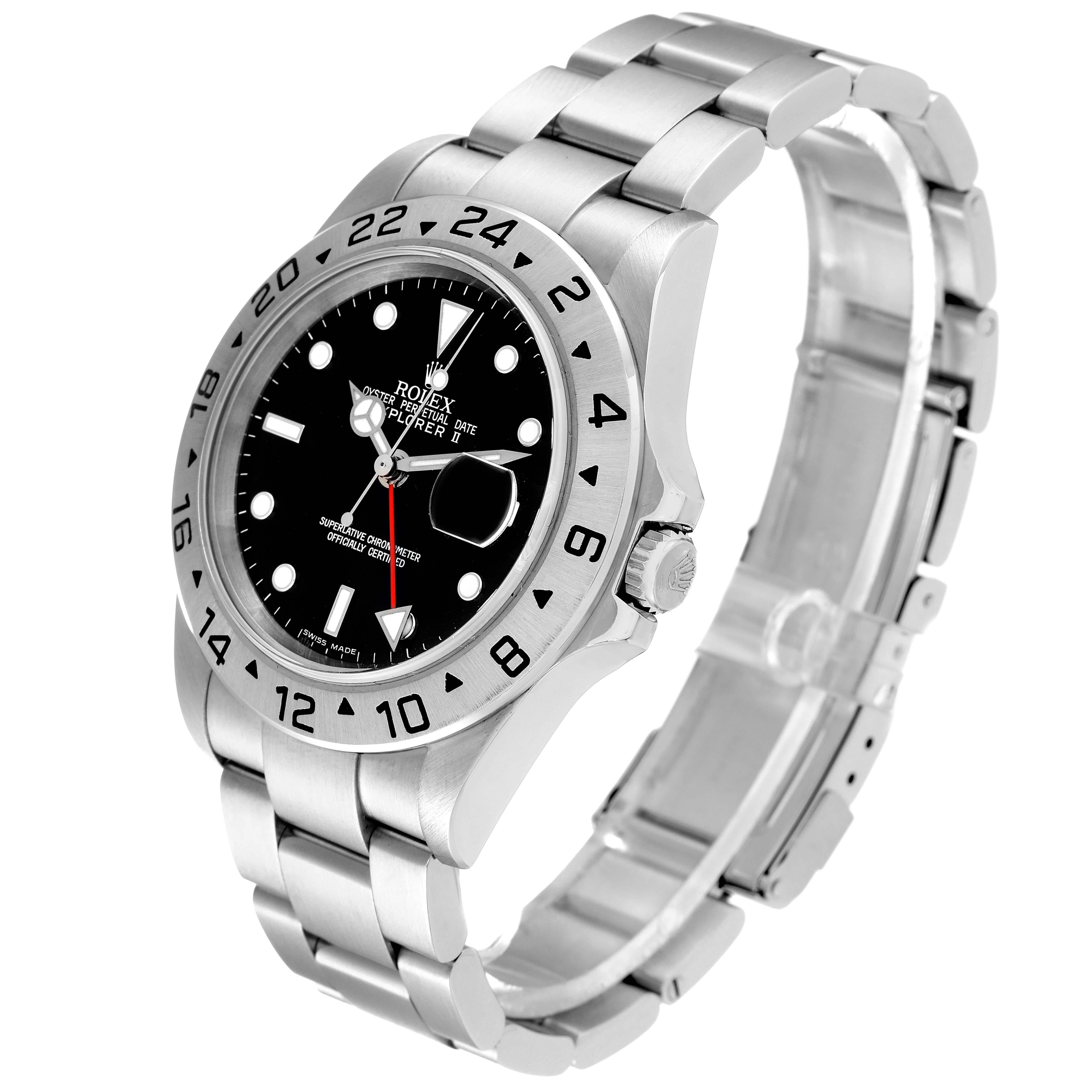 Men's Rolex Explorer II Black Dial Steel Mens Watch 16570