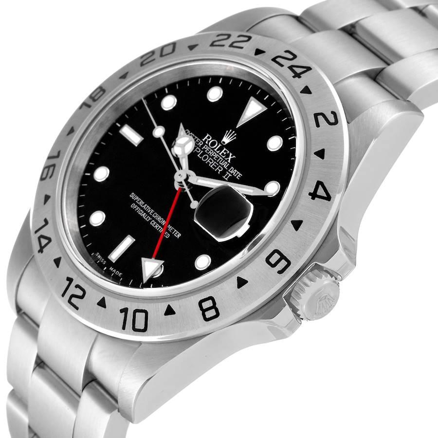 Rolex Explorer II Black Dial Steel Mens Watch 16570 1
