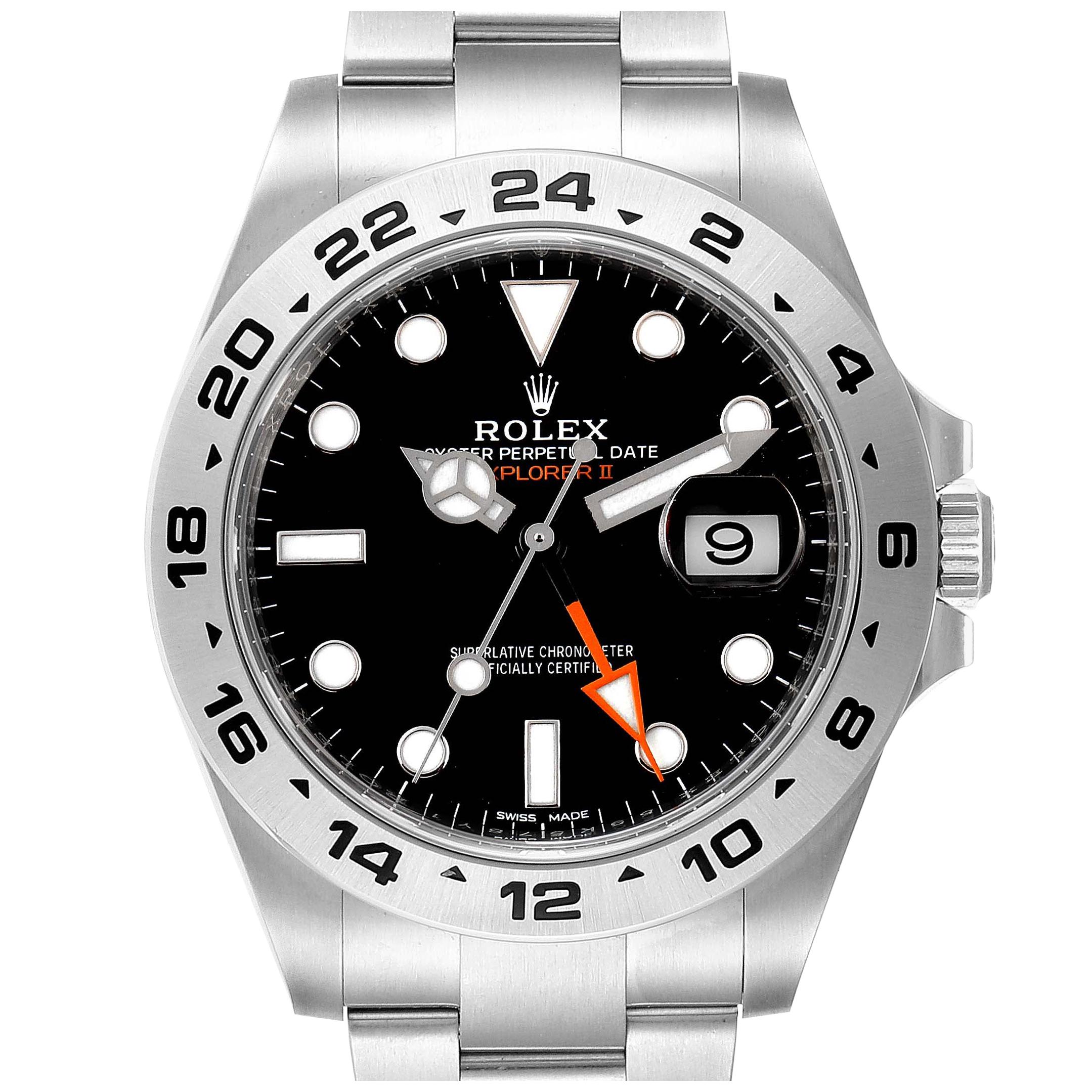 Rolex Explorer II Black Dial Steel Men's Watch 216570 Unworn