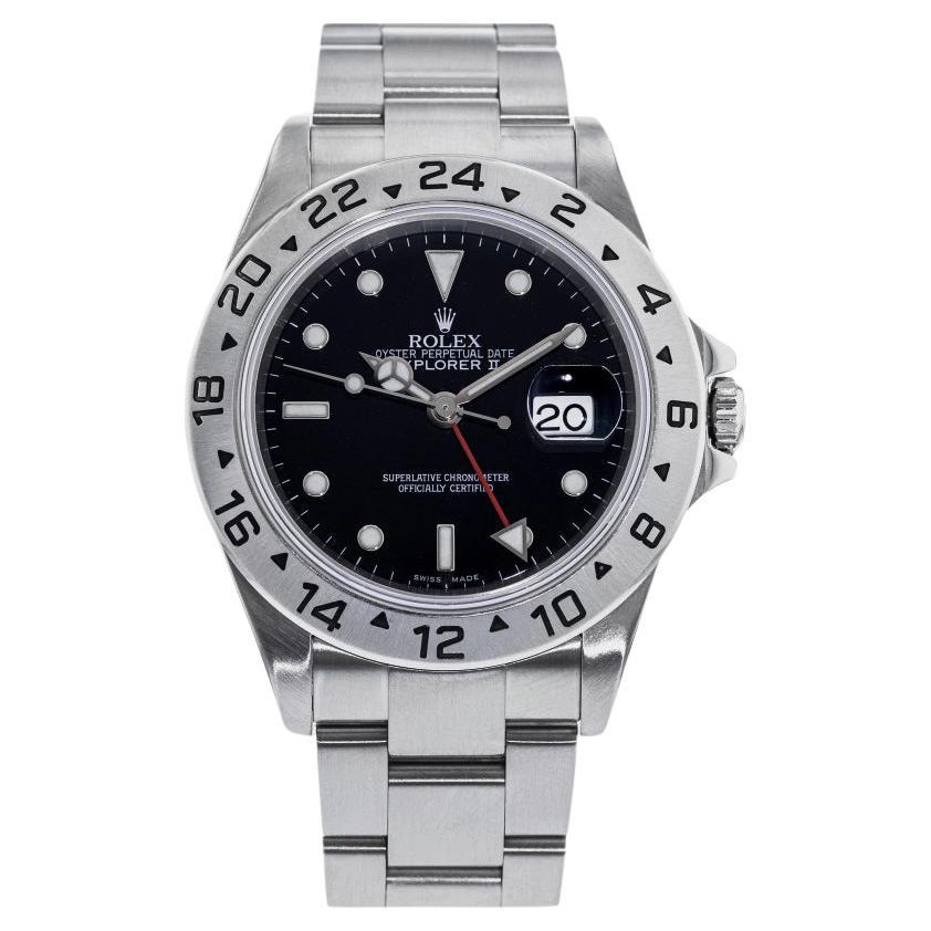 Rolex Explorer II Black Dial Watch 16570T For Sale