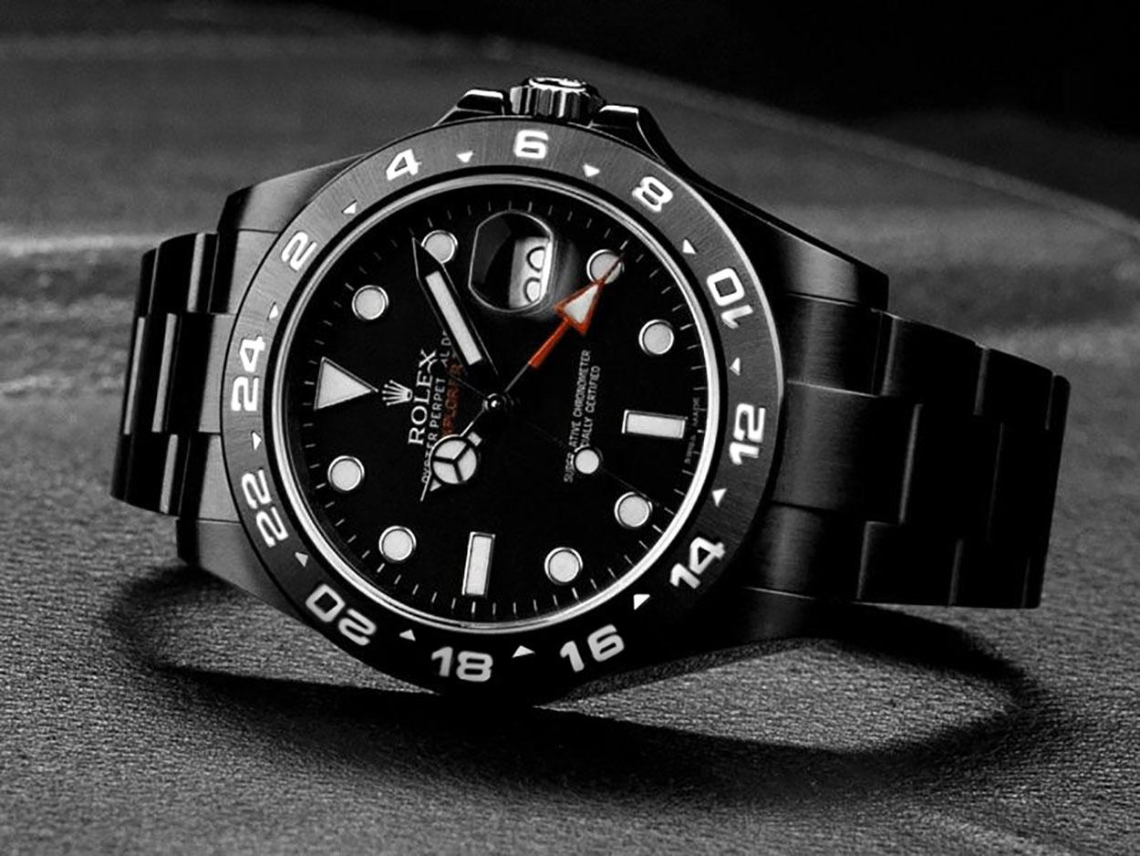 Rolex Explorer II Black PVD/DLC Coated Stainless Steel Watch 