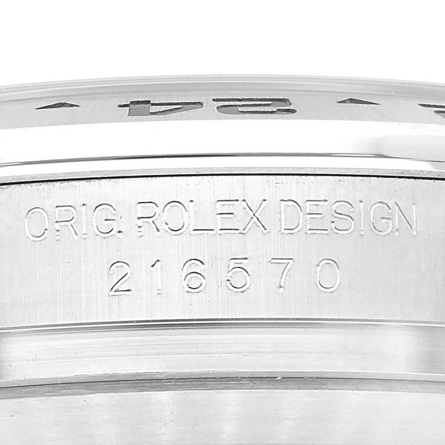 Rolex Explorer II GMT 42 Black Dial Orange Hand Steel Mens Watch 216570 Box Card 3