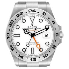 Rolex Explorer II GMT 42mm Polar White Dial Steel Mens Watch 226570 Box Card