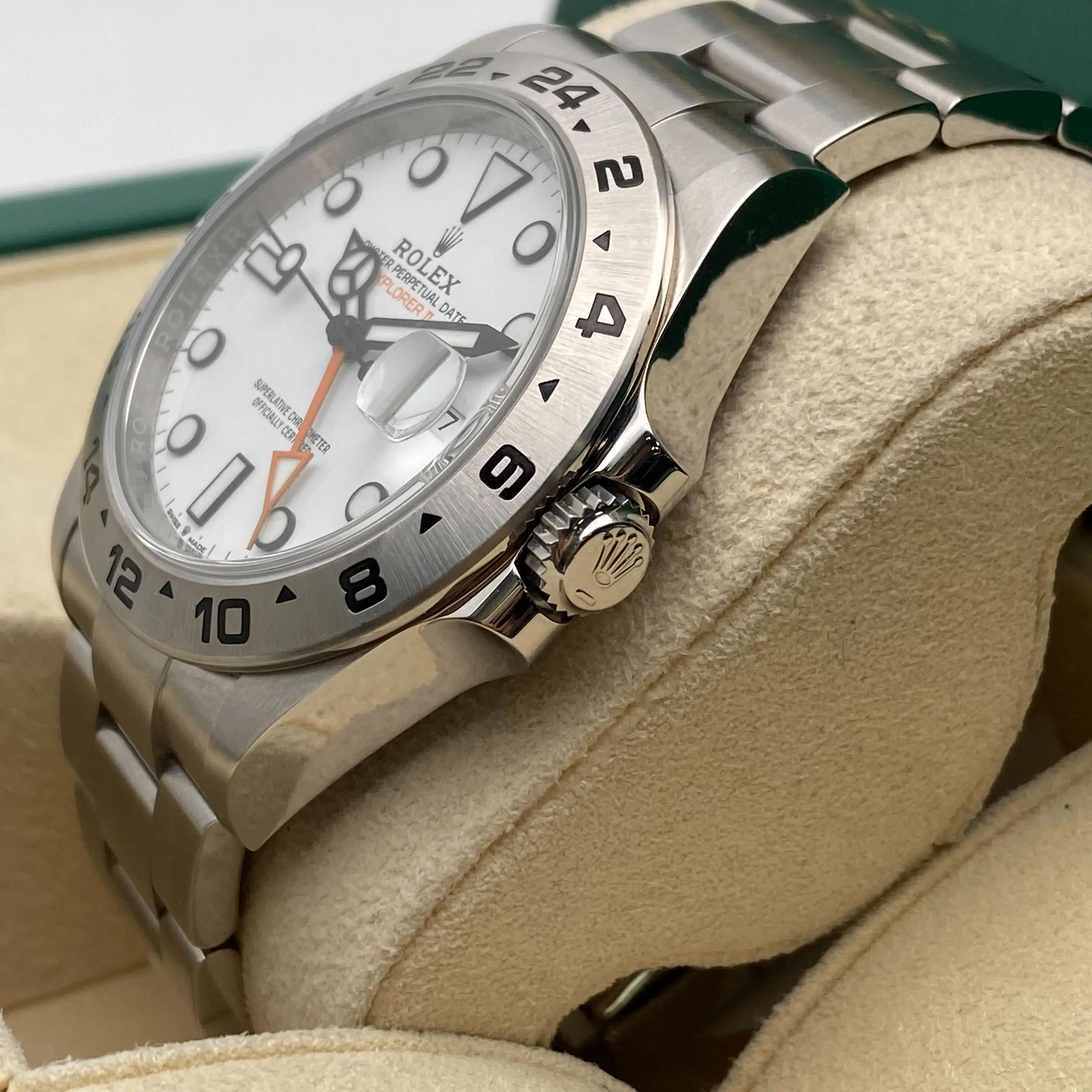 Rolex Explorer II GMT 42mm Acero Esfera Blanca Reloj Oyster Automático 226570 B&P en venta 2