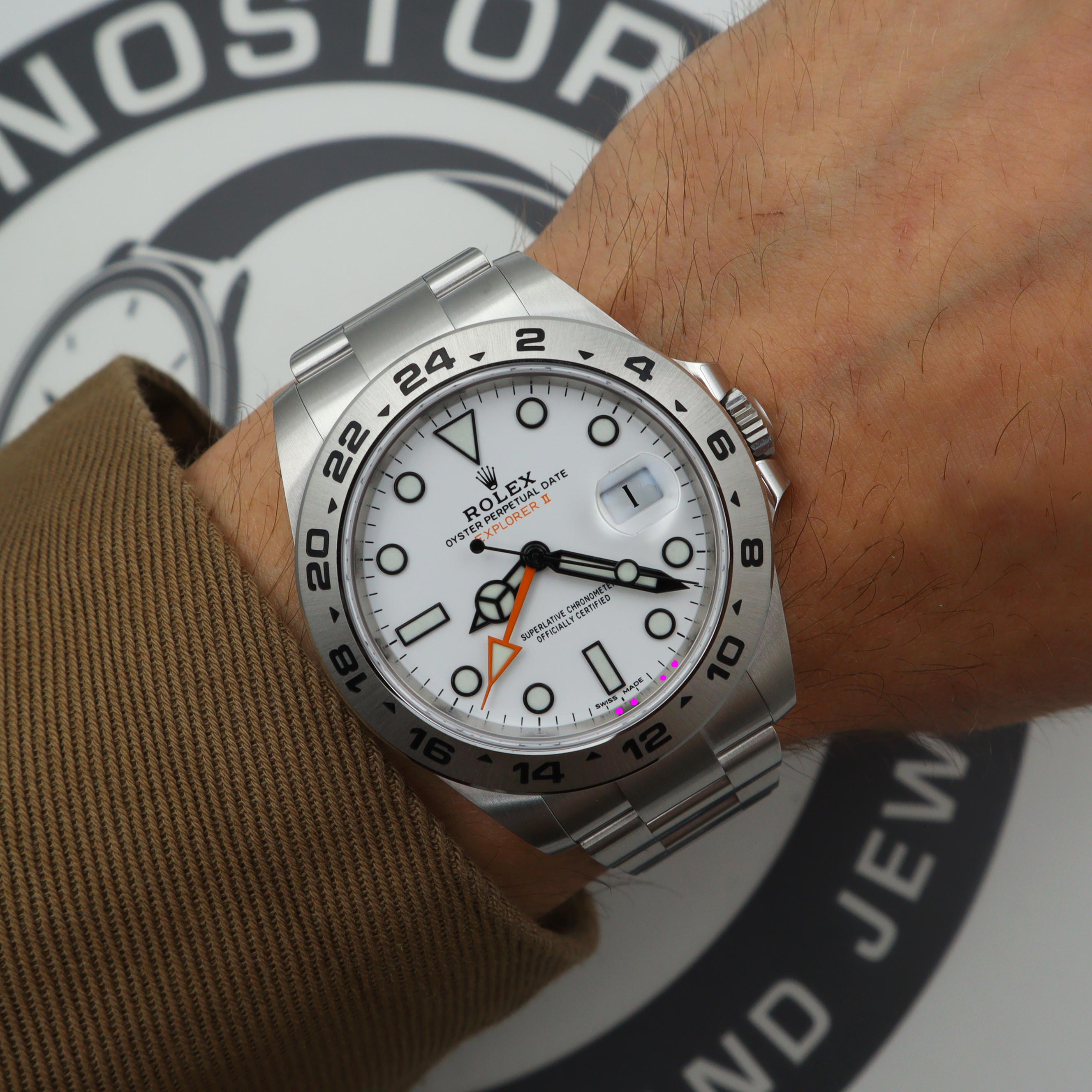 Rolex Explorer II GMT Stainless Steel White Dial Automatic Men Watch 216570 For Sale 1