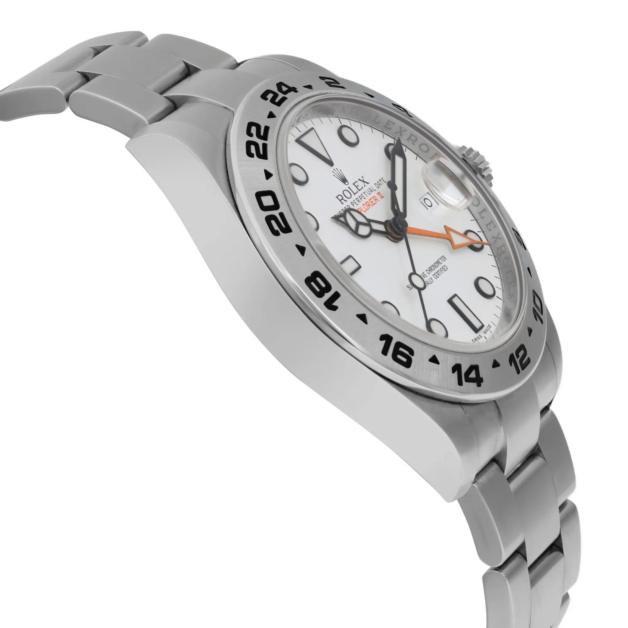 Rolex Explorer II GMT Stainless Steel White Dial Automatic Men's Watch 216570 For Sale 1