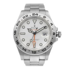 Rolex Explorer II GMT Steel White Dial Orange Hand Automatic Men Watch 216570WSO