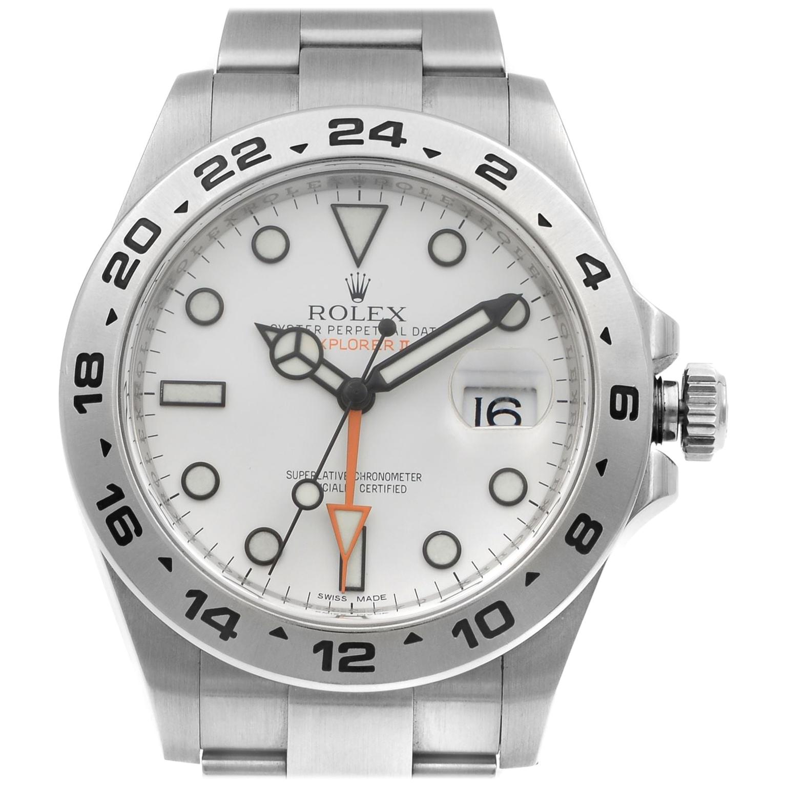 Rolex Explorer II GMT Steel White Dial 