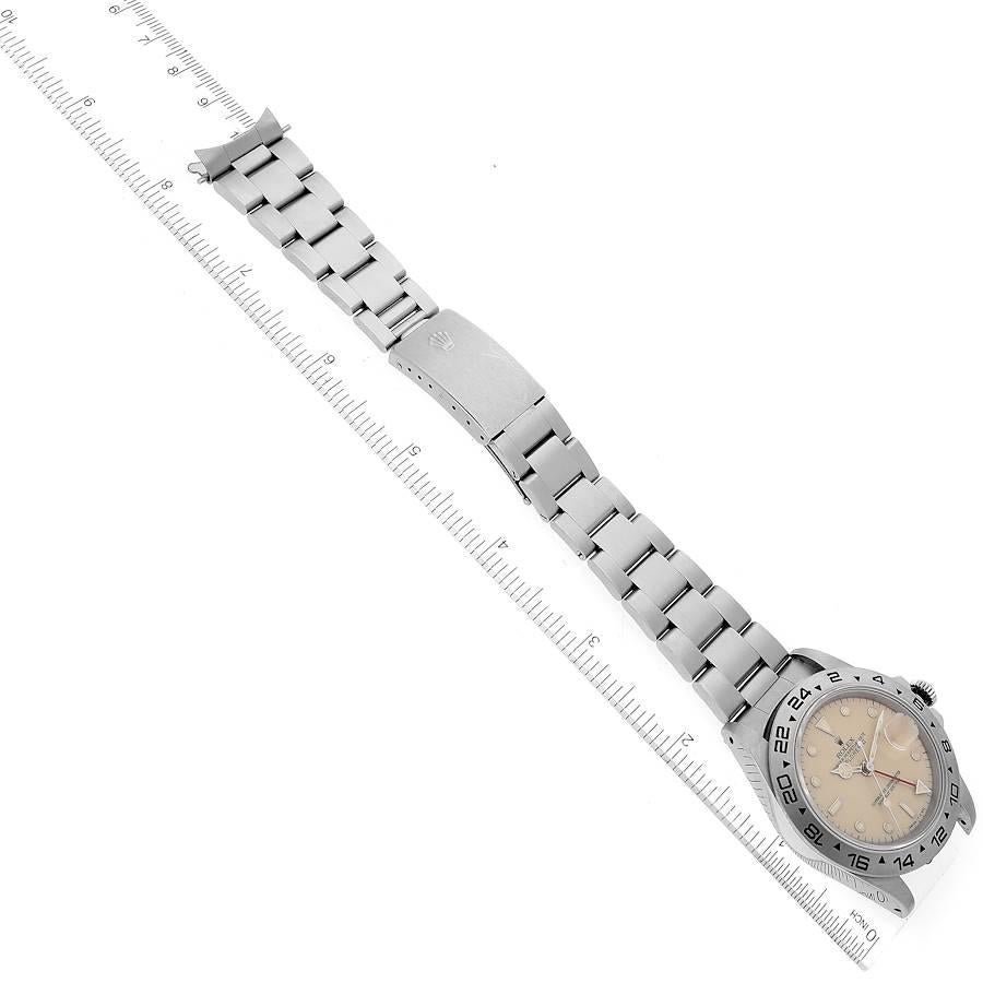 Rolex Explorer II GMT Transitional Lemon Cream Dial Vintage Steel Watch 16550 3