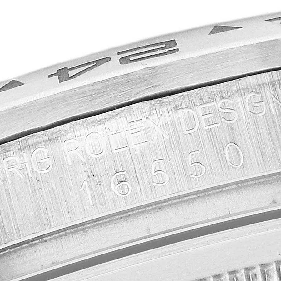 Rolex Explorer II GMT Transitional Lemon Cream Dial Vintage Steel Watch 16550 In Good Condition In Atlanta, GA