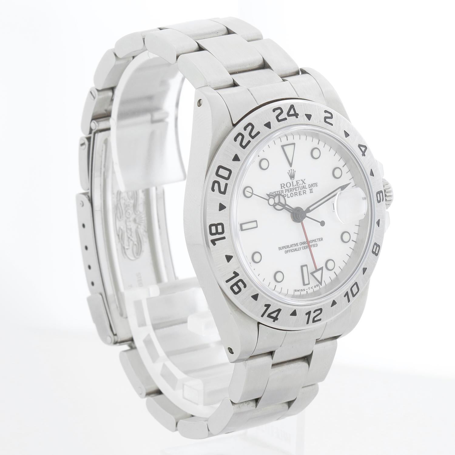 Reloj Rolex Explorer II de acero inoxidable para hombre 16570 en Excelente estado para la venta en Dallas, TX