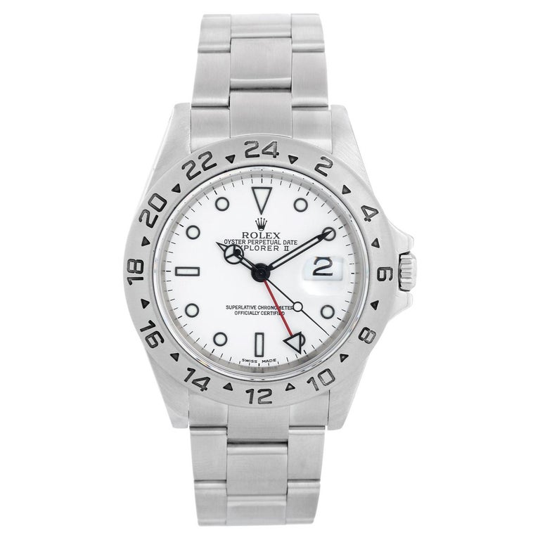 Rolex Explorer II Men's Stainless Steel Watch 16570 For Sale at 1stDibs