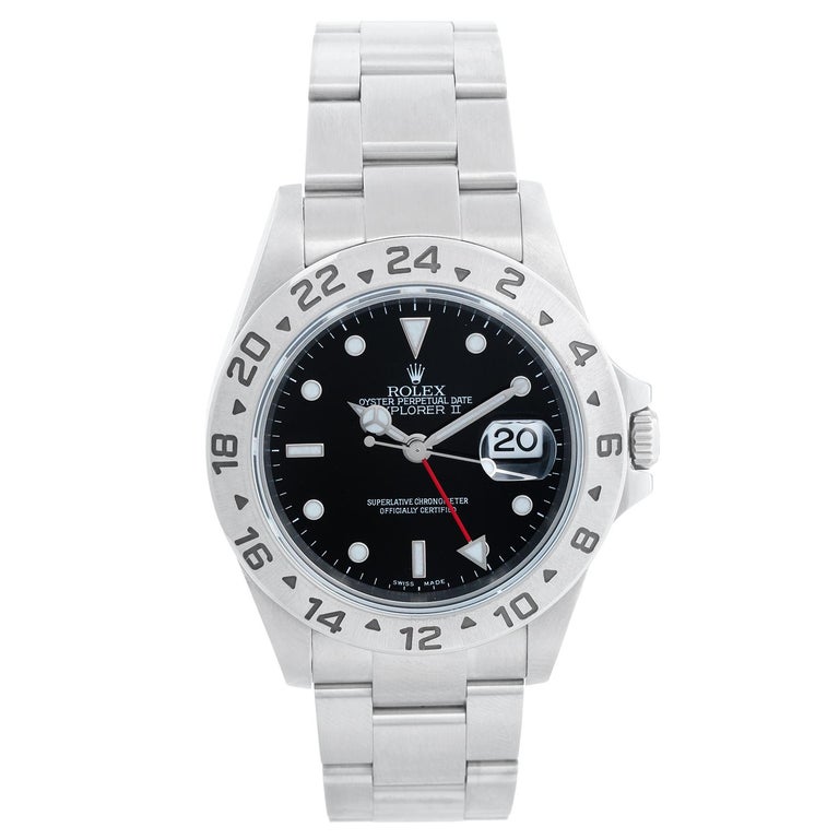 Rolex Explorer II Men's Stainless Steel Watch 16570 For Sale at 1stDibs