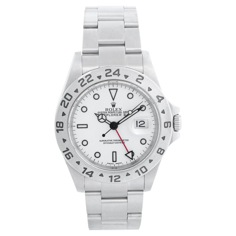 Rolex Explorer II Men's Stainless Steel Watch 16570 For Sale at 1stDibs