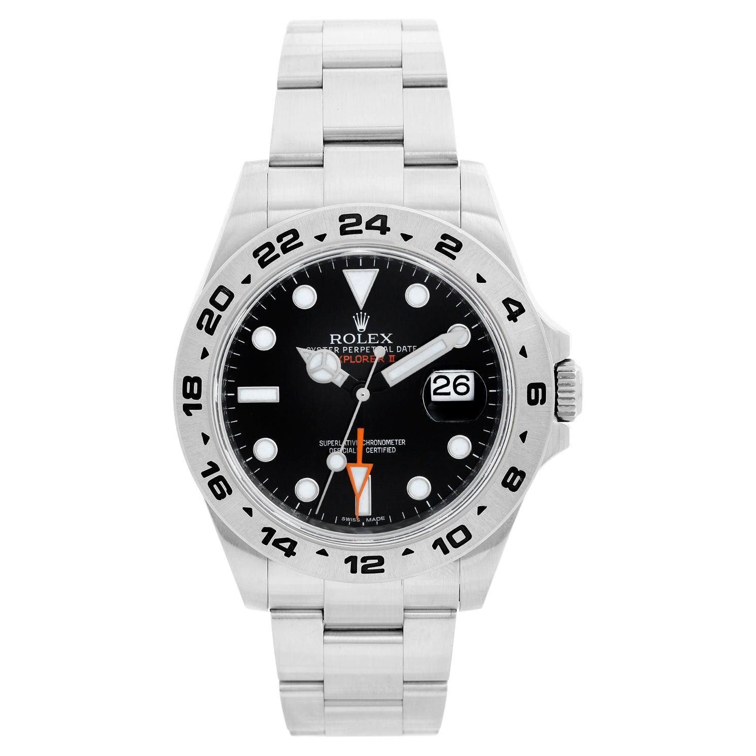 Rolex Explorer II Men's Stainless Steel Watch 216570  Black Dial with Date