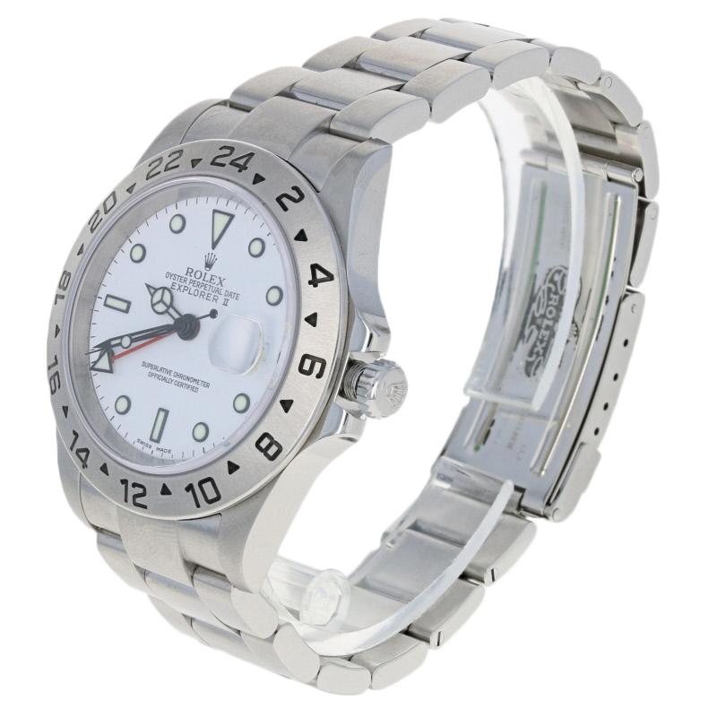 Rolex Explorer II Men's Watch, Stainless Steel Automatic 2 Year Warranty 16570 In Excellent Condition In Greensboro, NC