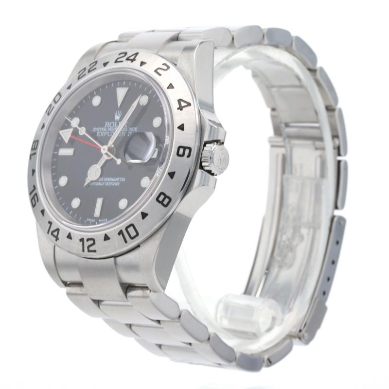 Rolex Explorer II Men's Wristwatch 16570 T Stainless Automatic 1 Year Warranty In Excellent Condition In Greensboro, NC
