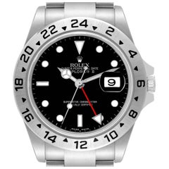 Rolex Explorer II Parachrom Haarspring Stahl Herrenuhr 16570 Box Card