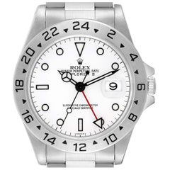 Rolex Explorer II Polar Parachrom Hairspring Steel Mens Watch 16570 Box Papers