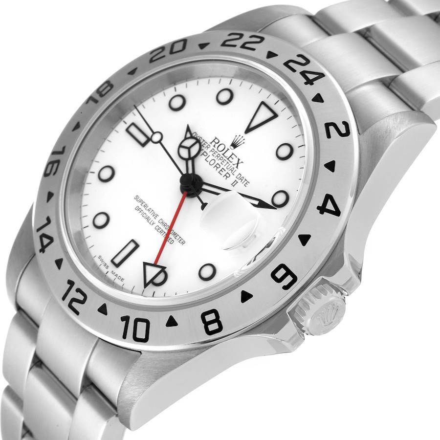 Rolex Explorer II Polar White Dial Parachrom Hairspring Steel Mens Watch 16570 1