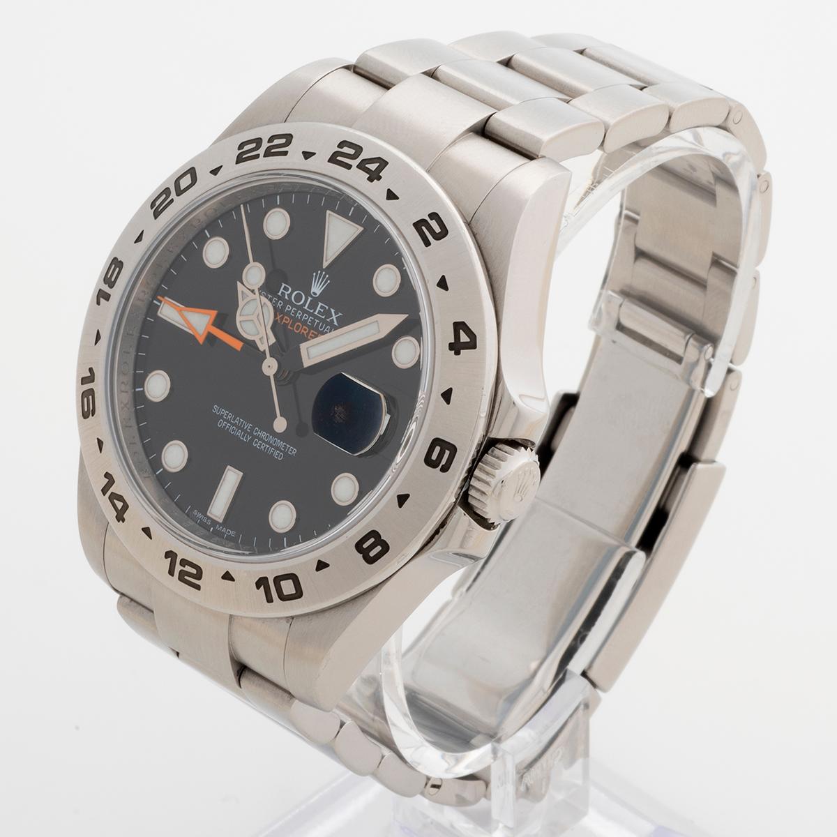 Rolex Explorer II ref 216570, 42-mm-Edelstahlgehäuse, GMT-Funktion, um 2011 im Zustand „Hervorragend“ im Angebot in Canterbury, England