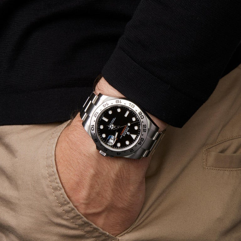 rolex explorer 2 on wrist