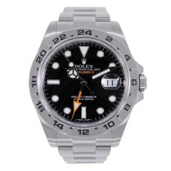 Used Rolex Explorer II Stainless-Steel 24-Hour Bezel Black Dia Watch 216570