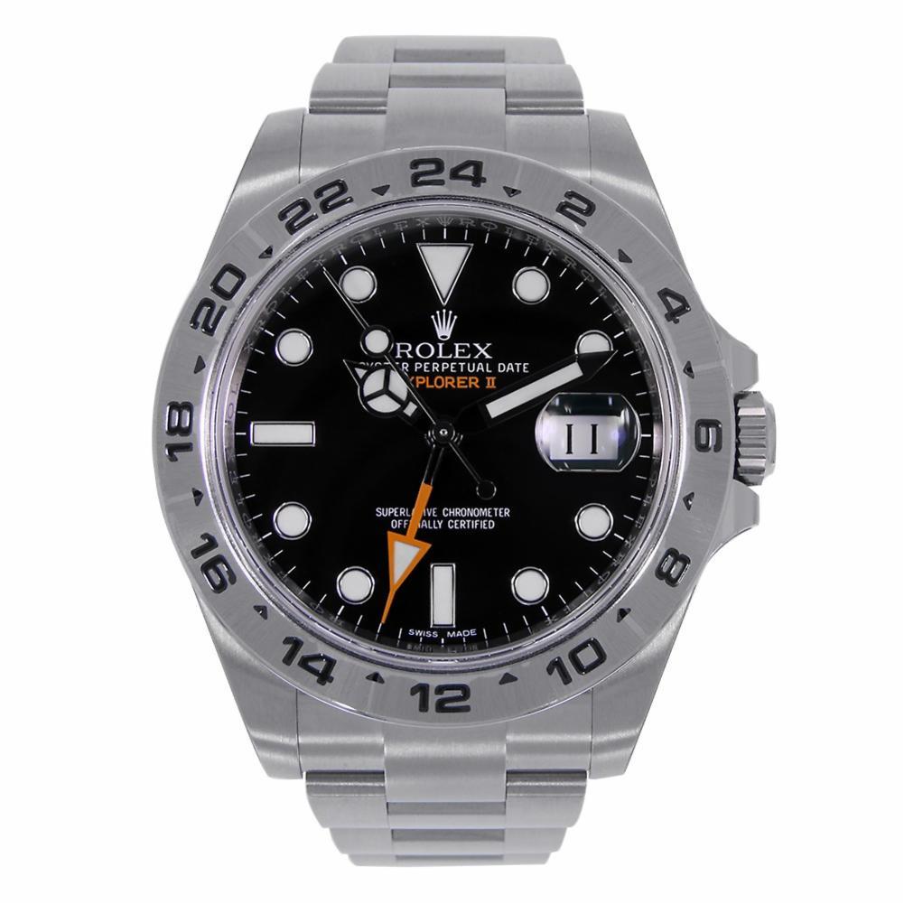 Rolex Explorer II Stainless Steel Black Dial Watch 216570