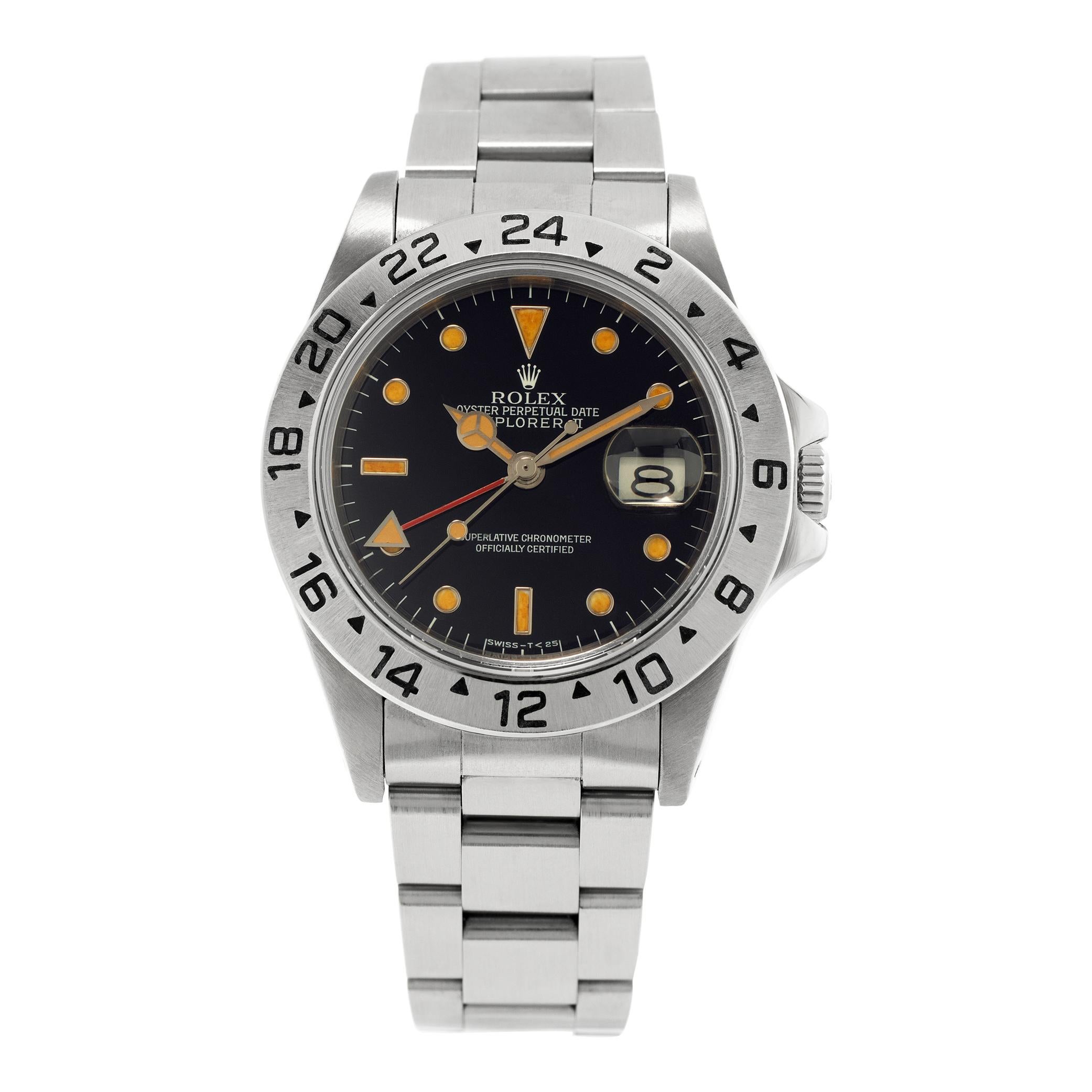 Rolex Explorer II stainless steel Automatic Wristwatch Ref 16550 For Sale